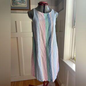 Vineyard Vines Linen Striped Sleeveless Dress Size 2
